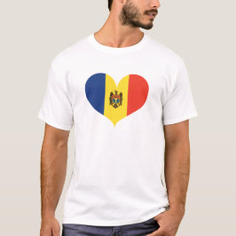 Kärlek Moldavien Flagga T Shirt