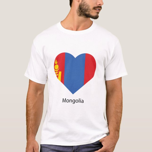 Kärlek Mongoliet T Shirt (Framsida)