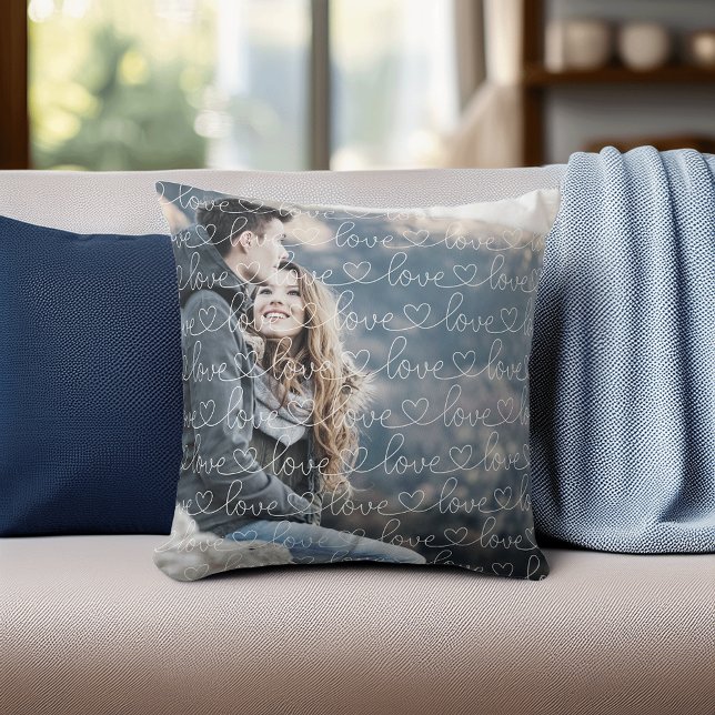 Kärlek Mönster Overlay Photo Kudde (Skapare uppladdad)