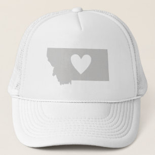 Kärlek Montana Shape Grått Heart Cutout Montanan Keps