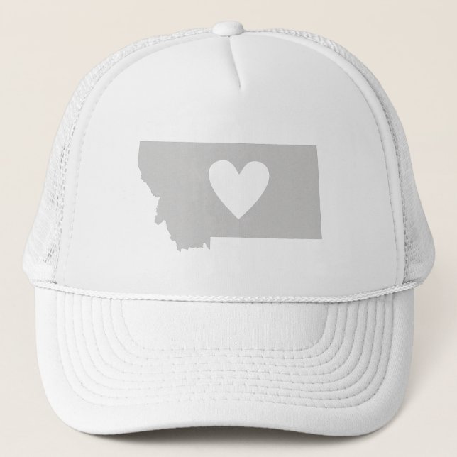 Kärlek Montana Shape Grått Heart Cutout Montanan Keps (Framsida)