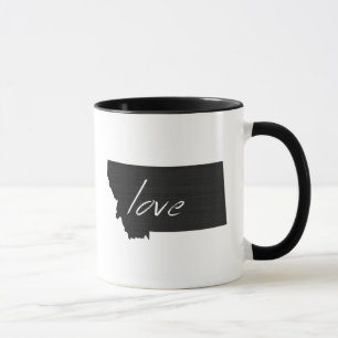 Kärlek Montana Shaped Montanan Black Chalkboard Mugg