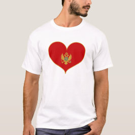 Kärlek Montenegro Flagga T Shirt