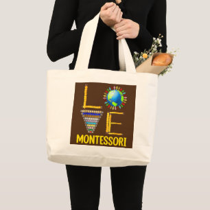 Kärlek Montessori Lärare Montessori Education Jumbo Tygkasse