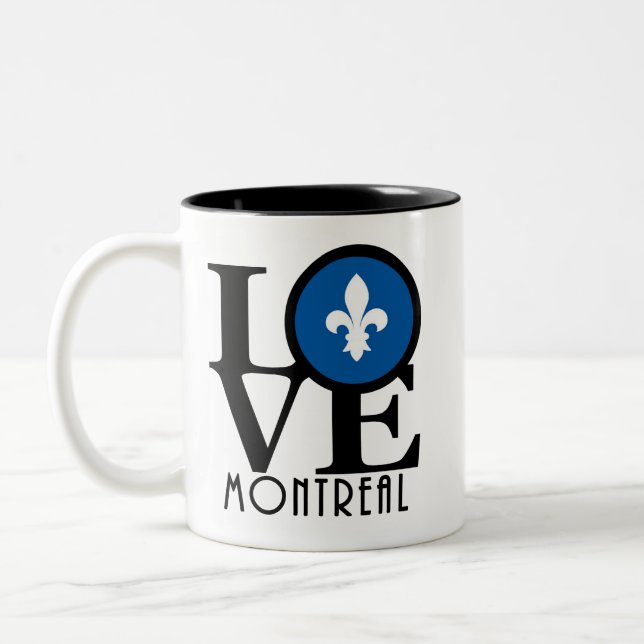 KÄRLEK Montreal Quebec 11oz Två-Tonad Mugg (Vänster)