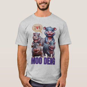 Kärlek moo Deng Thai lustig berömd lilla baby hipp T Shirt