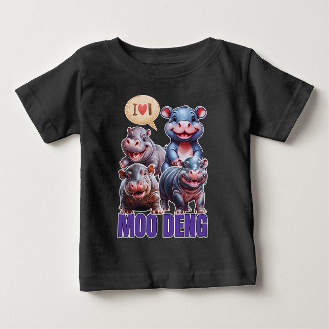 Kärlek moo Deng Thai lustig berömd lilla baby hipp T Shirt (Framsida)