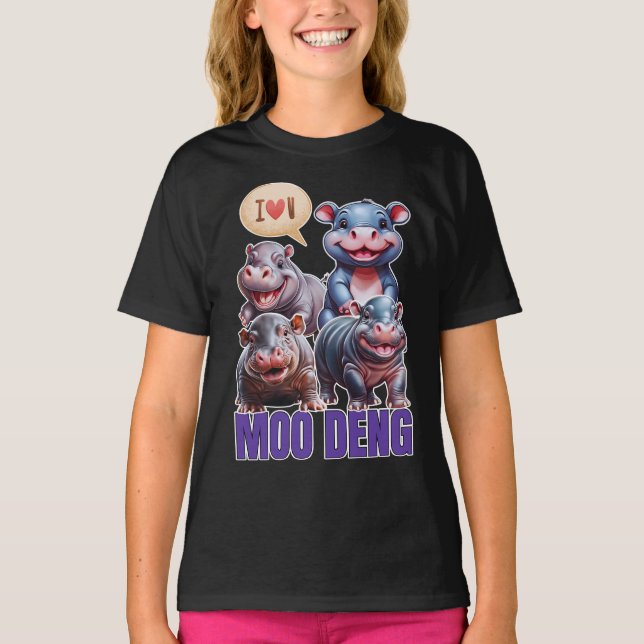 Kärlek moo Deng Thai lustig berömd lilla baby hipp T Shirt (Framsida)
