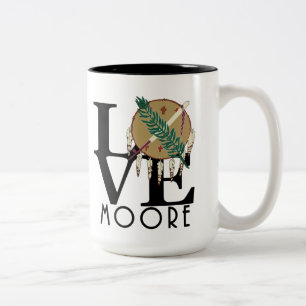 KÄRLEK Moore Oklahoma 15oz Två-Tonad Mugg