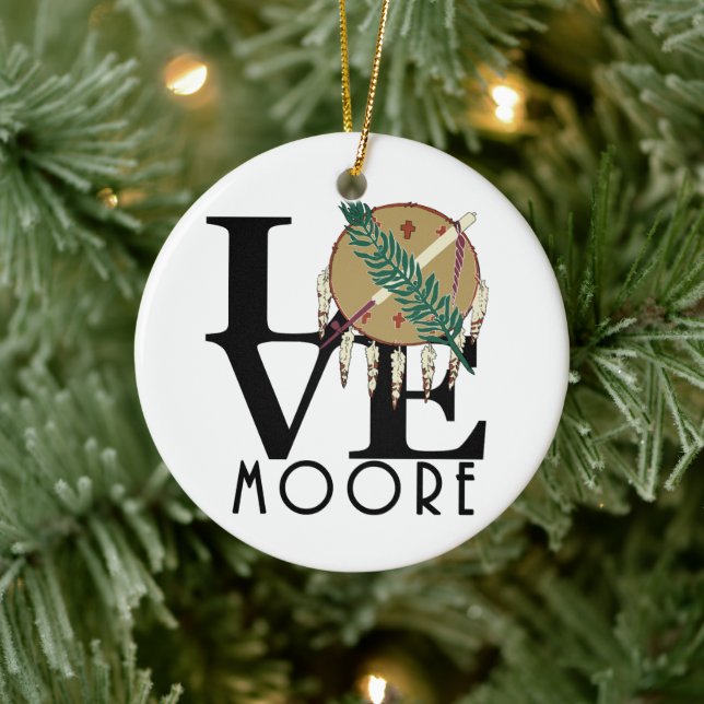 KÄRLEK Moore Oklahoma Julgransprydnad Keramik (Träd)