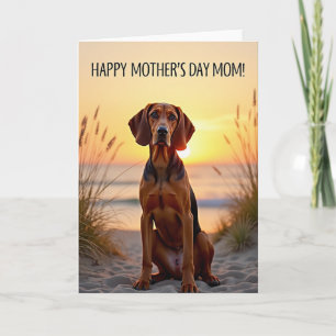 Kärlek Mors Dag Hund Strand Kort