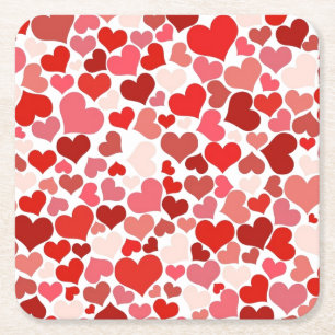 Kärlek Mosaic Underlägg Papper Kvadrat