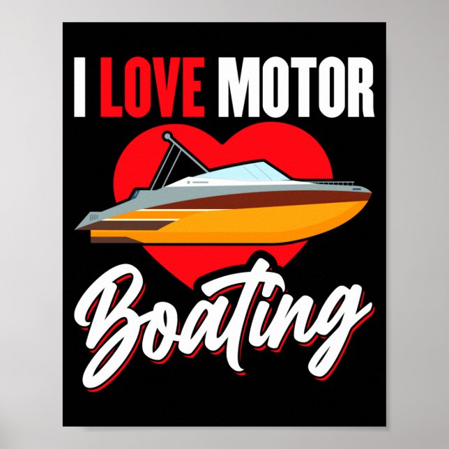 Kärlek motorbåtsägare kapten kraft hastighet poster (Framsidan)