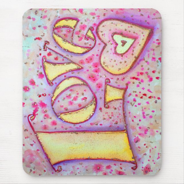 Kärlek Mousepad (Vågrät) Musmatta (Framsidan)