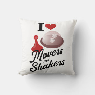 Kärlek Movers And Shakers Retro Brädspel Slogan Kudde