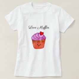 Kärlek Muffin Rosa Tee Shirt