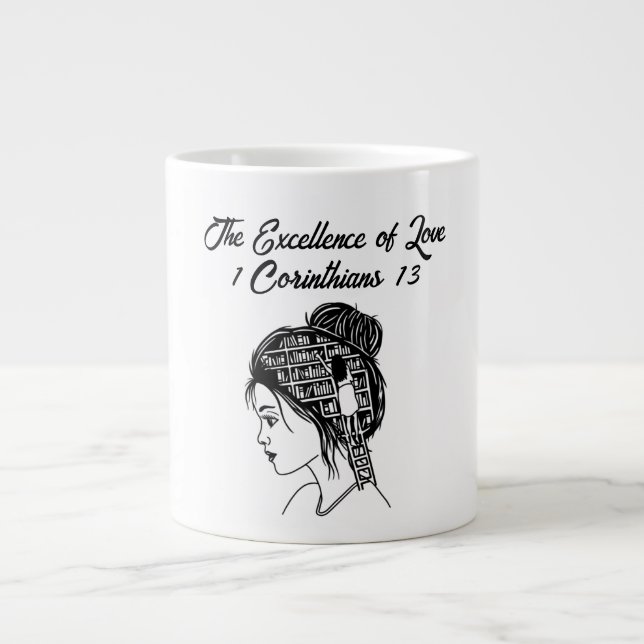 Kärlek-mugg-jättekaffe mugg jumbo mugg (Framsidan)