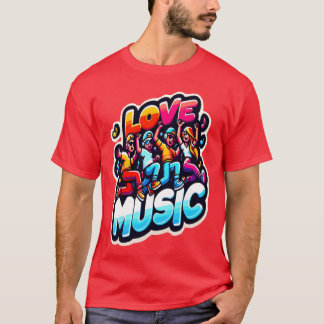 kärlek Music fläkt vän T Shirt