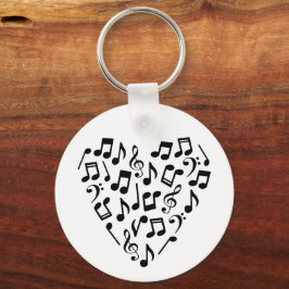 Kärlek Music Heart i Musik noter Nyckelring
