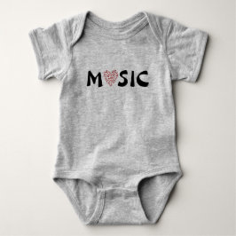 Kärlek Music - Musik noter hjärta för Spädbarn T-shirt