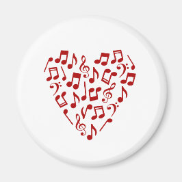 Kärlek Music Red Musik noter Heart Magnet