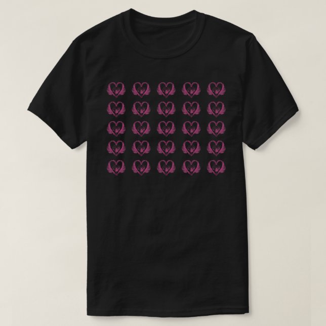 Kärlek Music rosa mönster T Shirt (Design framsida)