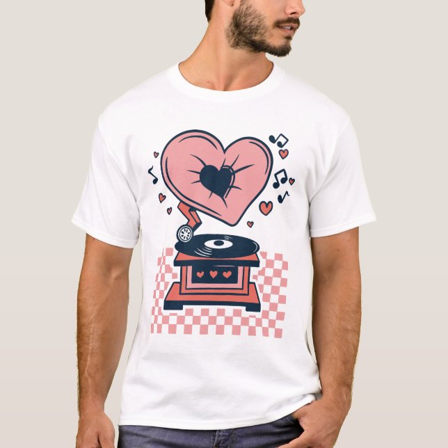 Kärlek Music,Spela in spelare,Valentin T Shirt (Framsida)