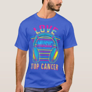 Kärlek Music Stop Cancer St Jude Breast Cancer Awa T Shirt