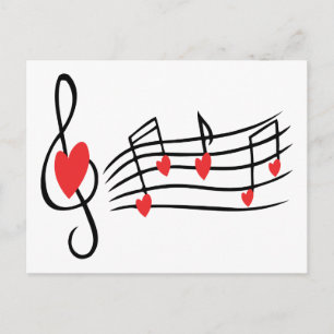 Kärlek Music Vykort