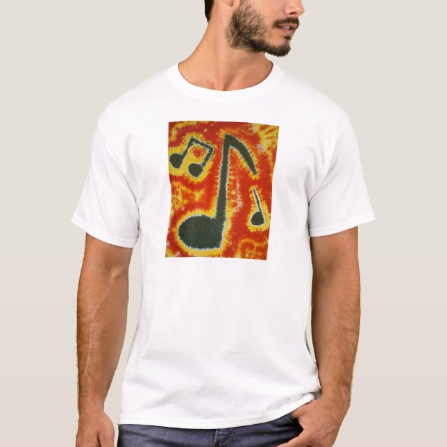 Kärlek Musik noter Phat Dyes Tie Dyes Tee Shirt (Framsida)