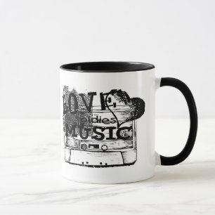 Kärlek-musiken 4 Vintage Mugg