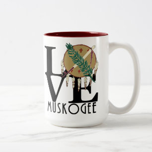 KÄRLEK Muskogee OK 15 oz Två-Tonad Mugg