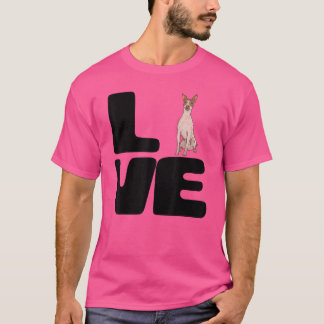 Kärlek My American Hairless Terrier Hund T Shirt