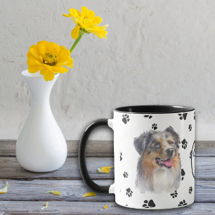 Kärlek My Aussie Hund Pawprint Mugg