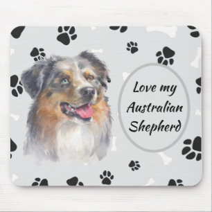 Kärlek My Australian shepherd Hund Pawprint Mouse Musmatta