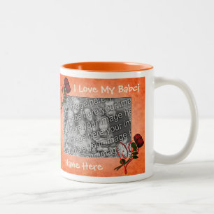 Kärlek My Babci Ro Art Polmormor Två-Tonad Mugg