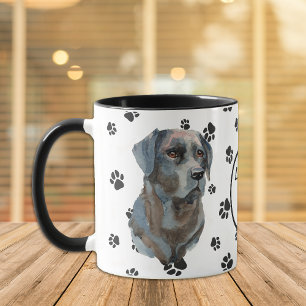 Kärlek My Black Labrador Retriever Hund Pawprint Mugg