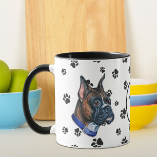 Kärlek My Boxer Hund Pawprint Mugg