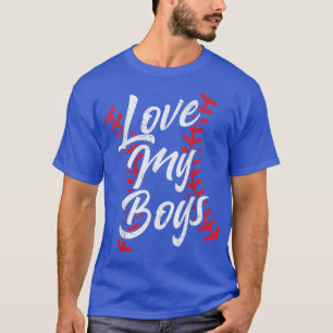 Kärlek My Boys Baseball Snöre Cute Grandma Nana Ma T Shirt
