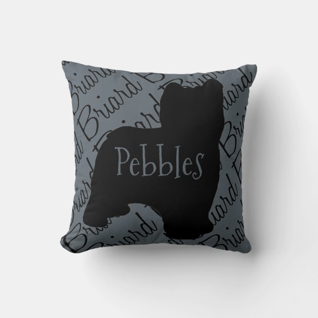 Kärlek My Briard Hund Kudde (Framsida)