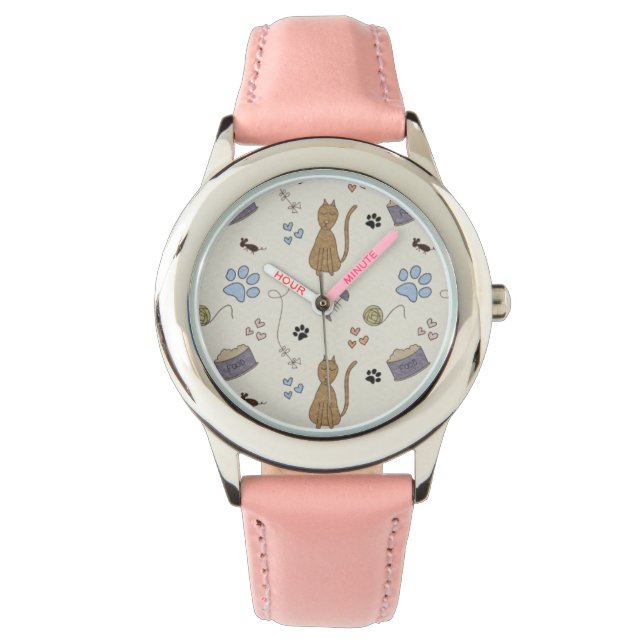 Kärlek My Cat Barn Armbandsur (Framsida)