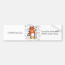 Kärlek My Cat Bumper Sticker Bildekal