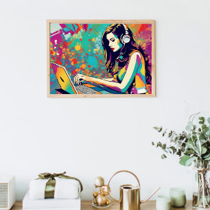 Kärlek My Computer Pop Art Poster