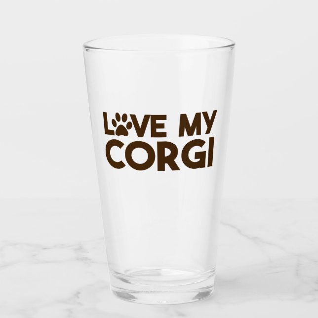 KÄRLEK MY CORGI TASS GLASKOPP (Framsida)