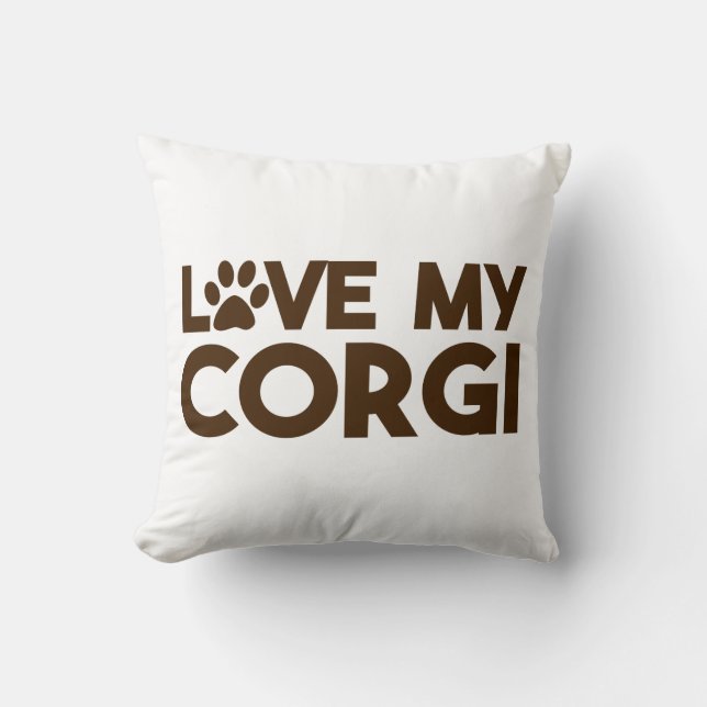 KÄRLEK MY CORGI TASS KUDDE (Framsida)