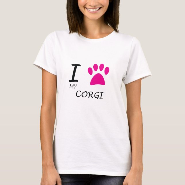 Kärlek My Corgi Tass T Shirt (Framsida)