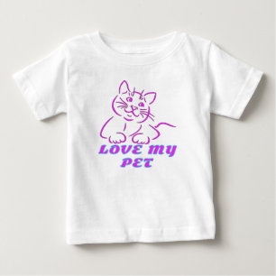 KÄRLEK MY CUTE ROSA PET CAT T SHIRT