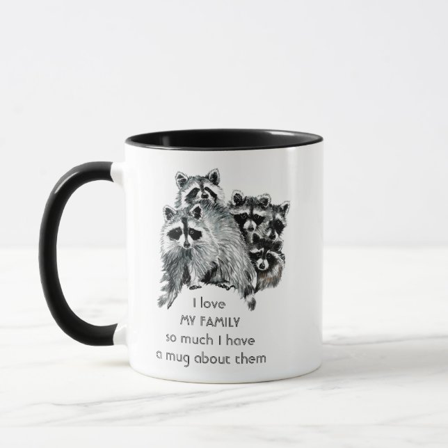 Kärlek MY FAMILY SÅ mycket Roligt Offert Mugg (Vänster)