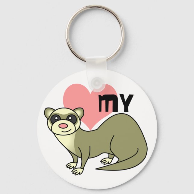 Kärlek My Ferret Nyckelring (Framsida)