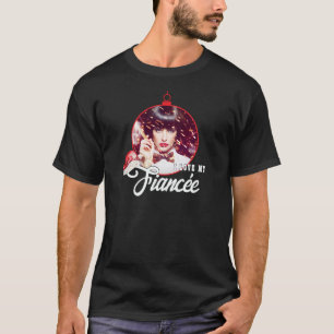 Kärlek My Fiancée Trendig jul Ornament Photo T Shirt